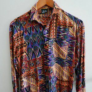 Funky vintage button down shirt
